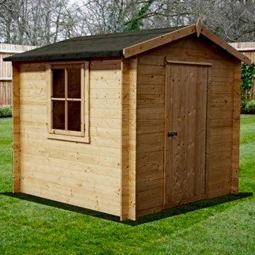 Shire Danbury 2.5m x 2.4m Log Cabin Shed (19mm) 