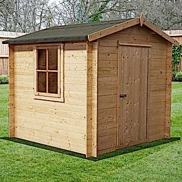 Shire Danbury 2.8m x 2.7m Log Cabin Shed (19mm) 