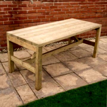 Forest Wooden Garden Dining Table 5'11 x 2'6 (1.8m x 0.76m)