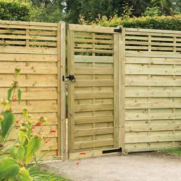 Forest Kyoto 3'x6' Decorative Pressure Treated Wooden Gate