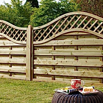 Forest 6' x 3' Pressure Treated Prague Decorative Europa Fence Panel (1.8m x 0.9m)