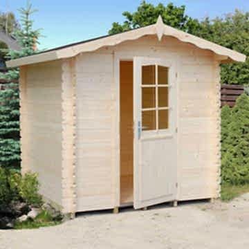 7x7 (2.1x2.1m) Palmako Vivian 28mm Log Cabin 