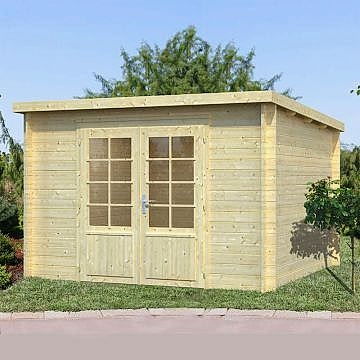10x10 (3.2x3.2m) Palmako Marseille 2 28mm Log Cabin 