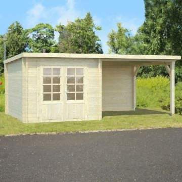 18x10 (5.4x3m) Palmako Marseille 1 28mm Log Cabin 