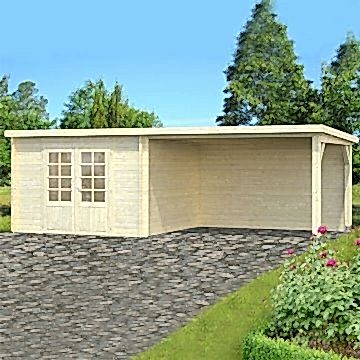 22x10 (6.6x3.2m) Palmako Marseille 2 28mm Log Cabin 