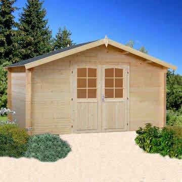 13x13 (3.9x3.9m) Palmako Lotta 34mm Log Cabin 