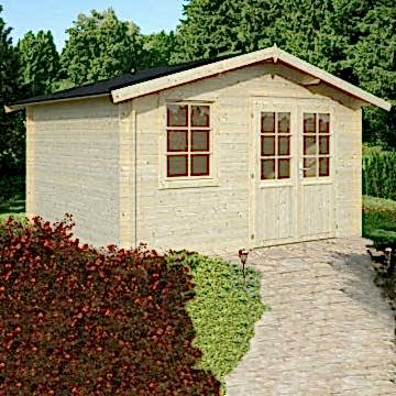 13x11 (3.9x3.3m) Palmako Klara 28mm Log Cabin 