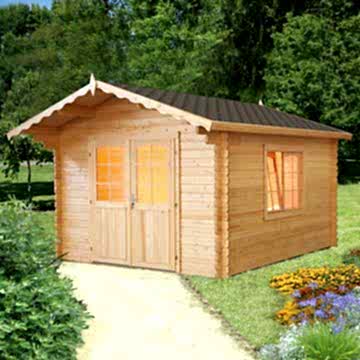 10x12 (3.2x3.8m) Palmako Lillian 44mm Log Cabin 