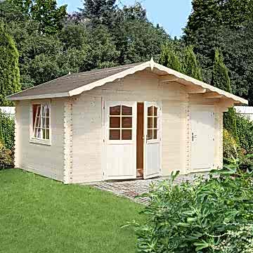 15'x11' (4.7 x 3.5m) Palmako Emma 34mm Log Cabin