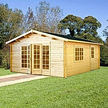 12x18 (3.8x5.7m) Palmako Irene 44mm Log Cabin 