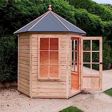Shire Gazebo 7'1 x 6'2 (2.2x1.9m) Hexagonal Summerhouse