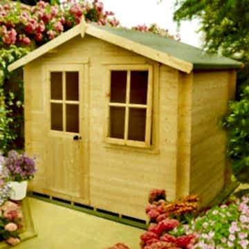 7' x 7' (2.1x2.1m) Avesbury 19mm Log Cabin