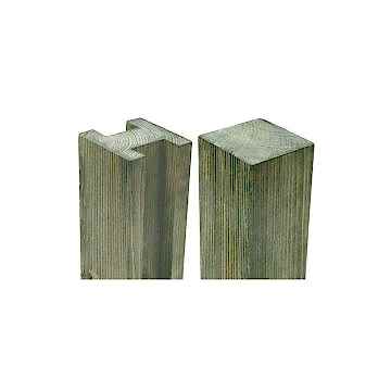 Forest Planed H Slotted Fence Post 94 x 94 x 2400mm 
