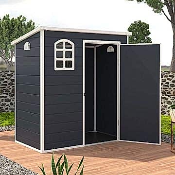 6' x 3' Jasmine Pent Plastic Shed with Foundation Kit