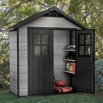 7' x 4' Keter Oakland Plastic Garden Shed (2.1m x 1.2m) 