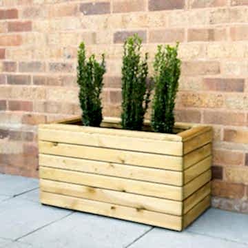 Forest Linear Double Wooden Garden Planter 3'x1'