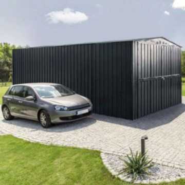 10' x 23' Lotus Double Door Garage - Anthracite Grey (2.9m x 7m) 10' x 23' Lotus Double Door Garage - Anthracite Grey (2.9m x 7m)