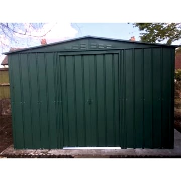 10' x 8' Lotus Heritage Green Apex Metal Shed (3.07 x 2.47m) 10' x 8' Lotus Heritage Green Apex Metal Shed (3.07 x 2.47m)