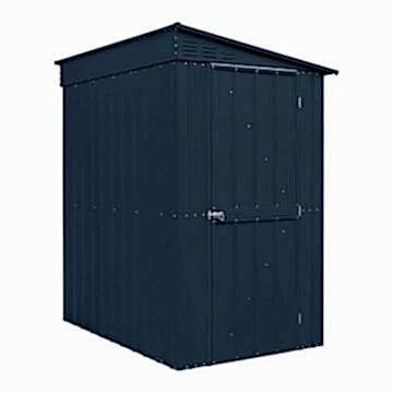 4' x 6' Lotus Lean To Anthracite Grey Metal Shed (1.24m x 1.8m) 4' x 6' Lotus Lean To Anthracite Grey Metal Shed (1.24m x 1.8m)