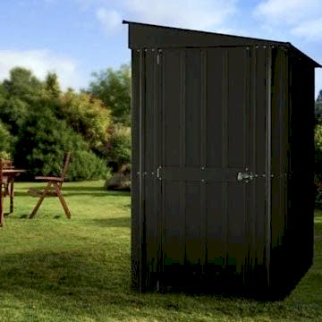 4' x 8' Lotus Lean To Anthracite Grey Metal Shed (1.24m x 2.42m) 4' x 8' Lotus Lean To Anthracite Grey Metal Shed (1.24m x 2.42m)