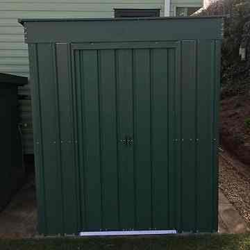 5' x 3' Lotus Heritage Green Pent Metal Shed (1.48m x 0.93m)