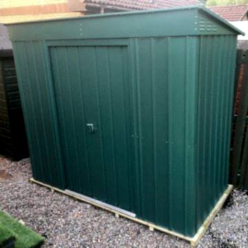 6' x 3' Lotus Heritage Green Pent Metal Shed (1.8m x 0.93m)