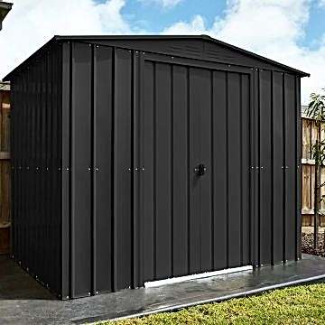 8' x 8' Lotus Anthracite Grey Apex Metal Shed