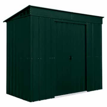 8' x 4' Lotus Heritage Green Pent Metal Shed (2.42m x 1.24m) 8' x 4' Lotus Heritage Green Pent Metal Shed (2.42m x 1.24m)