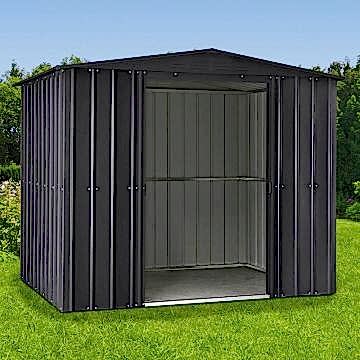 8' x 5' Lotus Anthracite Grey Metal Shed (2.45m x 1.54m) 8' x 5' Lotus Anthracite Grey Metal Shed (2.45m x 1.54m)