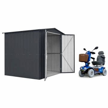 8' x 6' Lotus Metal Shed & Mobility Scooter Store (2.45m x 1.85m) 8' x 6' Lotus Metal Shed & Mobility Scooter Store (2.45m x 1.85m)