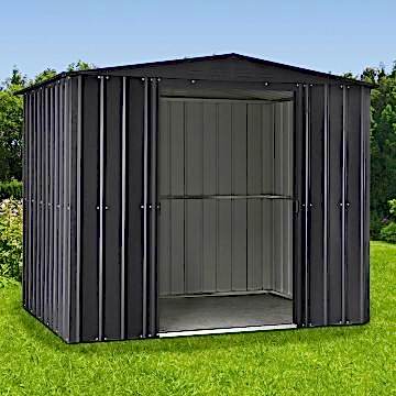 8' x 6' Lotus Anthracite Grey Apex Metal Shed (2.34m x 1.75m) 8' x 6' Lotus Anthracite Grey Apex Metal Shed (2.34m x 1.75m)