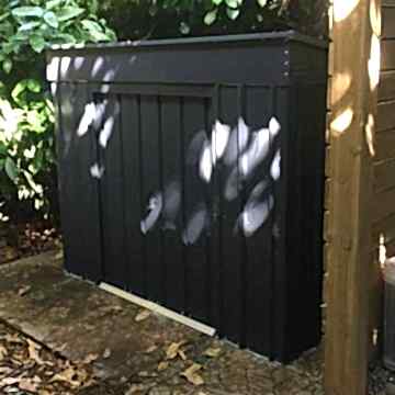 6' x 4' Lotus Anthracite Grey Low Pent Metal Shed (1.8m x 1.24m) 6' x 4' Lotus Anthracite Grey Low Pent Metal Shed (1.8m x 1.24m)