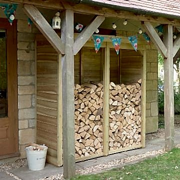 5'12 x 2'10 Forest Pent Medium Overlap Log Store (1.8m x 0.9m)