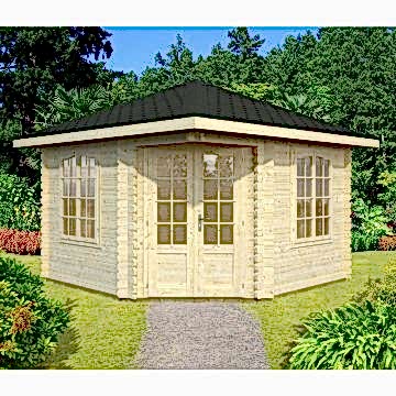 11'x11' (3.5x3.5m) Palmako Renate 44mm Log Cabin
