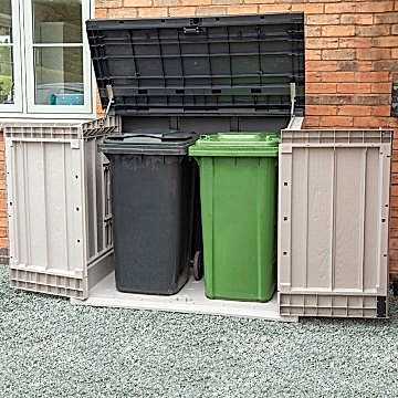 Toomax Extra Large Grey 1200L Plastic Outdoor Garden Storage Unit / Bin Store