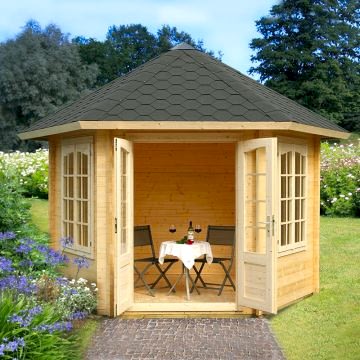 10x10 (3x3.4m) Palmako Hanna 34mm Log Cabin 