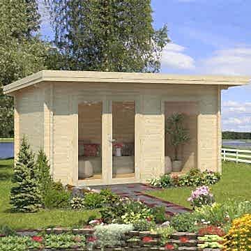 13'x10' (3.9x3m) Palmako Heidi 44mm Log Cabin 