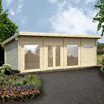 23x10 (6.9x3m) Palmako Violet 70mm Log Cabin 