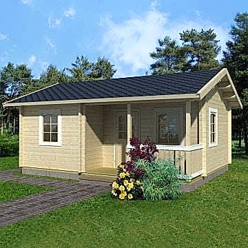 21x15 (6.3x4.5m) Palmako Sandra 70mm Log Cabin 