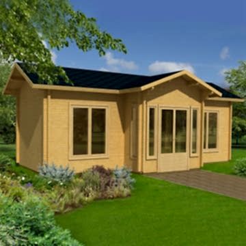 26x16 (7.8x4.8m) Palmako Penelope 70mm Log Cabin 