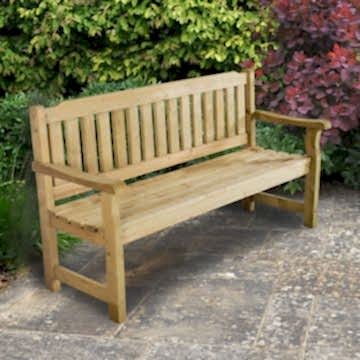 Forest Rosedene Wooden Garden Bench 5'x2' 