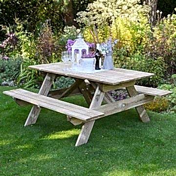 Forest 1.5m Small Rectangular Picnic Table