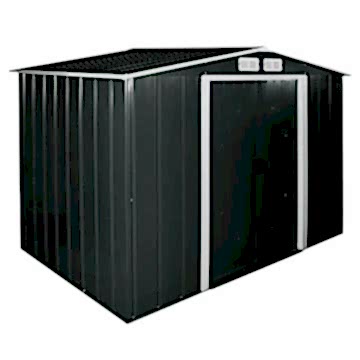 8'x6' (2.4x1.8m) Store More Sapphire Apex Anthracite Metal Shed 8'x6' (2.4x1.8m) Store More Sapphire Apex Anthracite Metal Shed