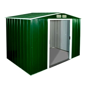 8'x6' (2.4x1.8m) Store More Sapphire Apex Green Metal Shed 8'x6' (2.4x1.8m) Store More Sapphire Apex Green Metal Shed