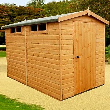8' x 10' Shire Premium Security Apex Wooden Garden Shed (2.39m x 2.99m) 