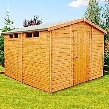 10' x 10' Shire Premium Security Apex Wooden Garden Shed (2.99m x 2.99m) 