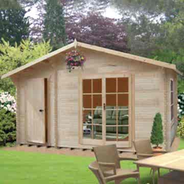 Shire Chaumont 4.8m x 4.2m Log Cabin Summerhouse