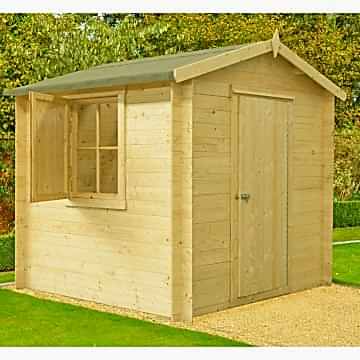 7x7 Shire Camelot 19mm Log Cabin 