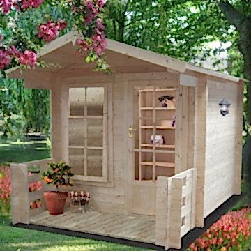 Shire Maulden 2.4m x 3.2m Log Cabin Summerhouse 
