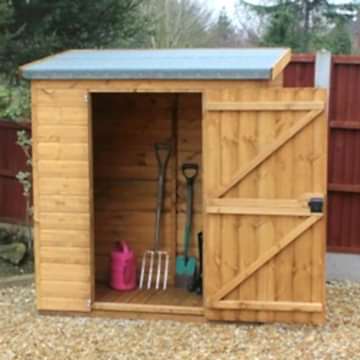 5' x 4' Traditional Pent Wooden Lean To Shed (1.52m x 1.22m) 